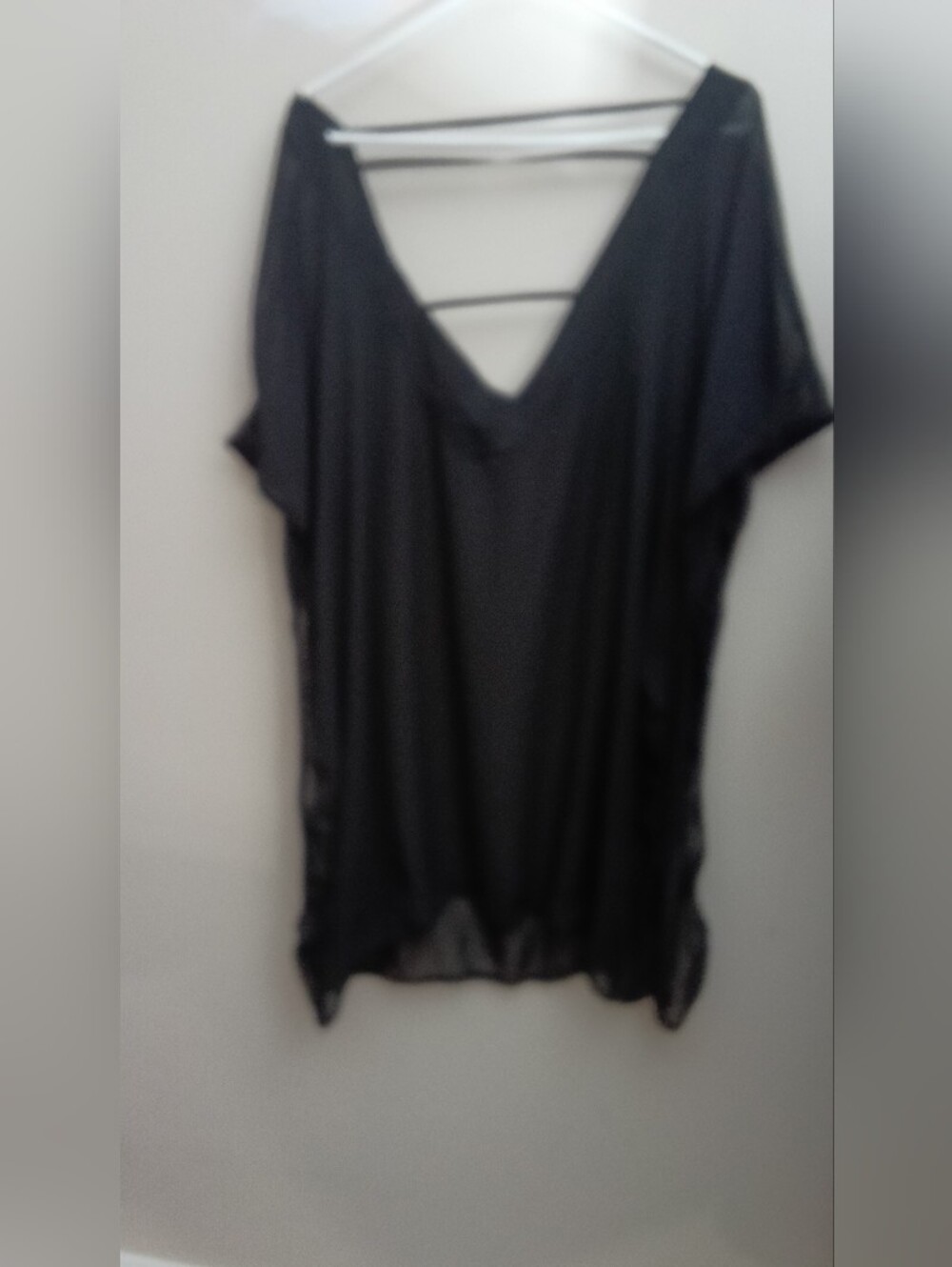 MAZU SWIM Sheer Black V-Neck Swim Cover-Up SIZE 2X - Picture 8 of 8